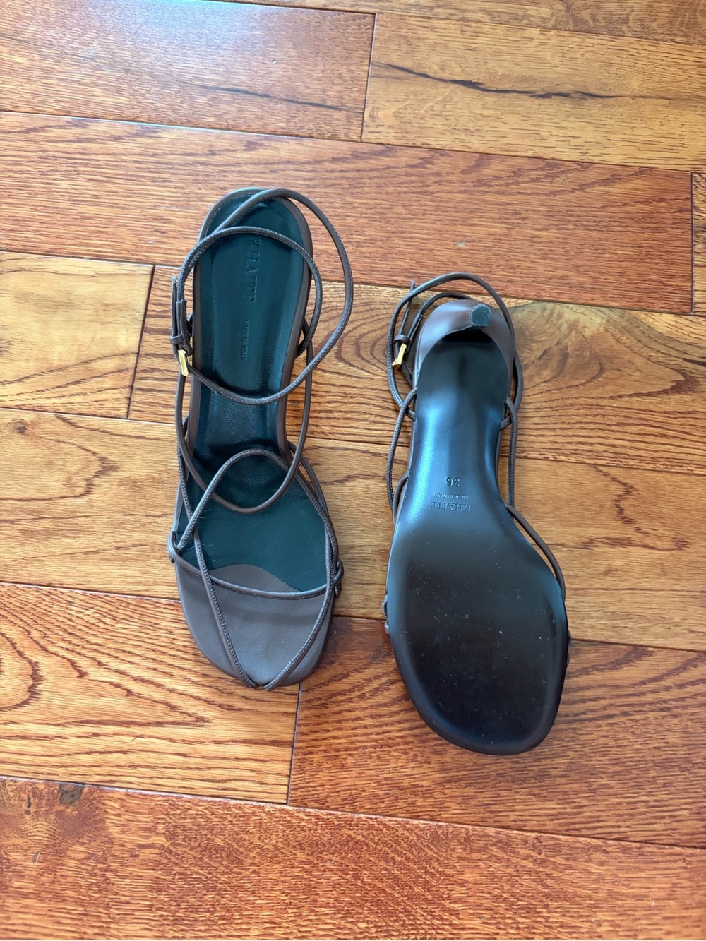Khaite Strappy Brown Sandals - Picture 3 of 7